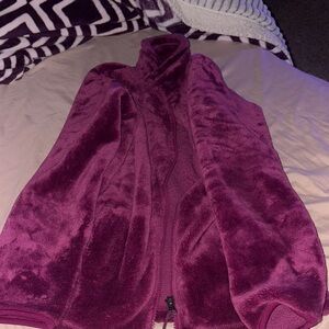 Plush Purple Zip-Up Jacket